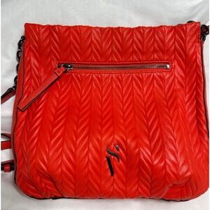 Simply‎ Vera Vera Wang Quilted Red Shoulder Bag Chain Strap Purse Red